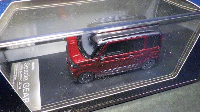 1/43 スズキ スペーシア ギア ミニカー レッドxガンメタ HS237RE