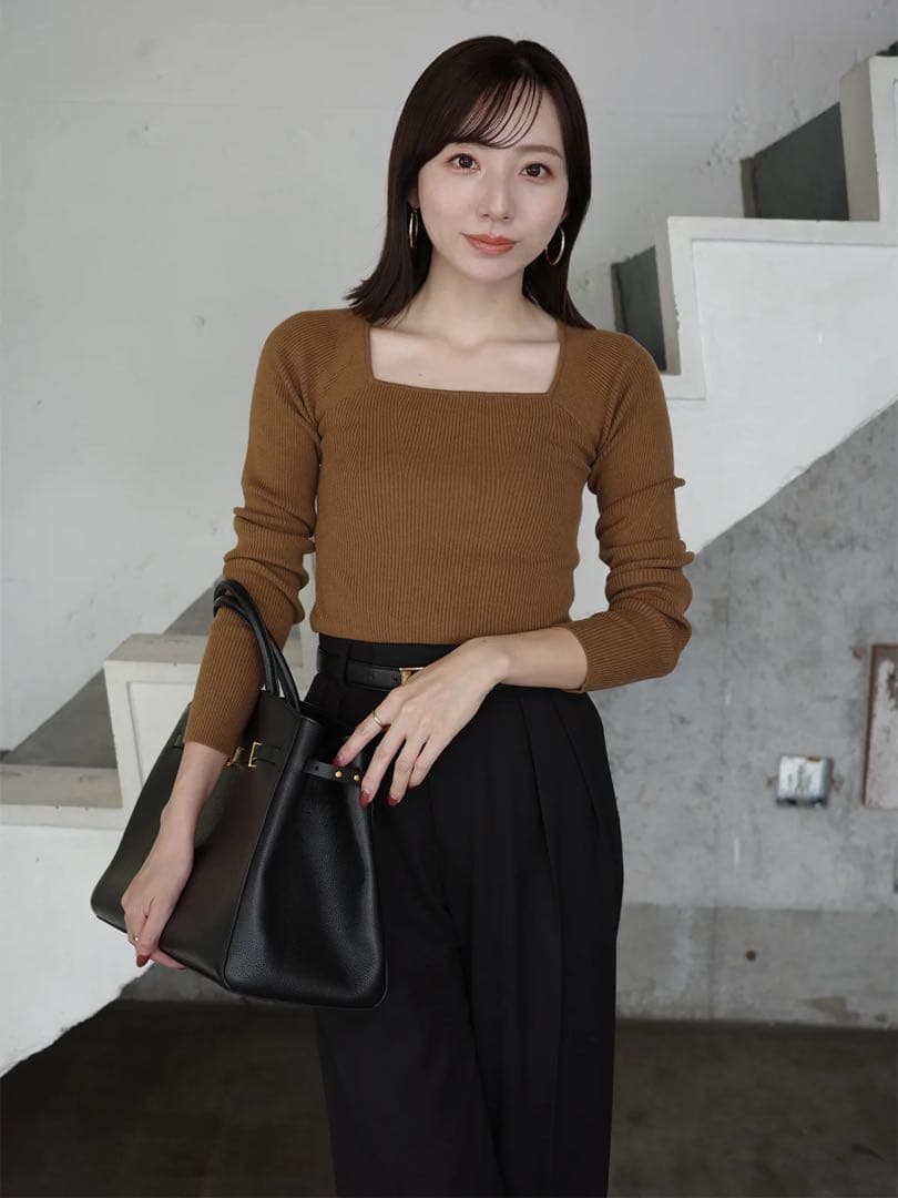 anuans シルクカシミアブレンドデコルテリブニット - メルカリ