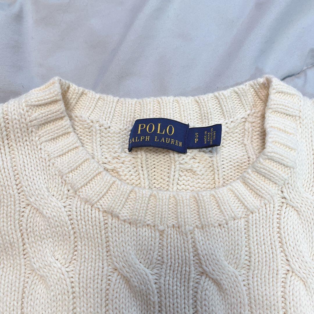 激かわ♡ラルフローレン ハートロゴ コットンニット アイボリー - メルカリ