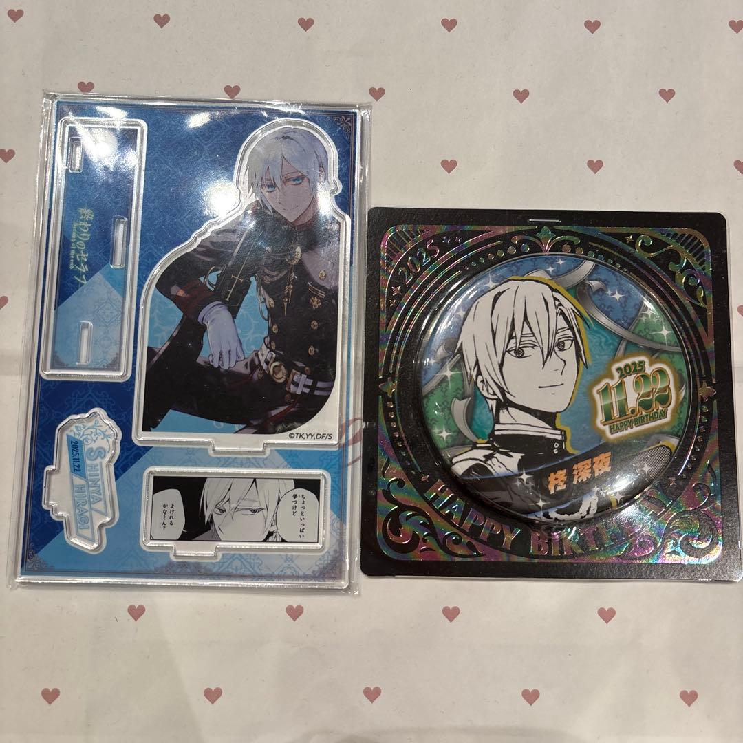 終わりのセラフ 柊深夜 バースデイ缶バッジ 名場面ジオラマフィギュア