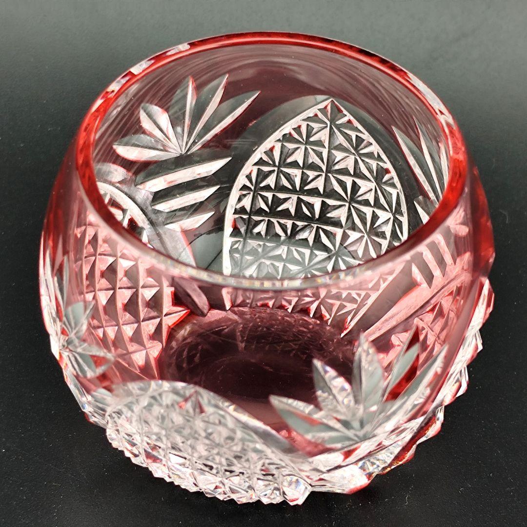 骨董 時代ガラス ゆらゆらプレスガラス 花型底 酒器 氷コップ ウラン