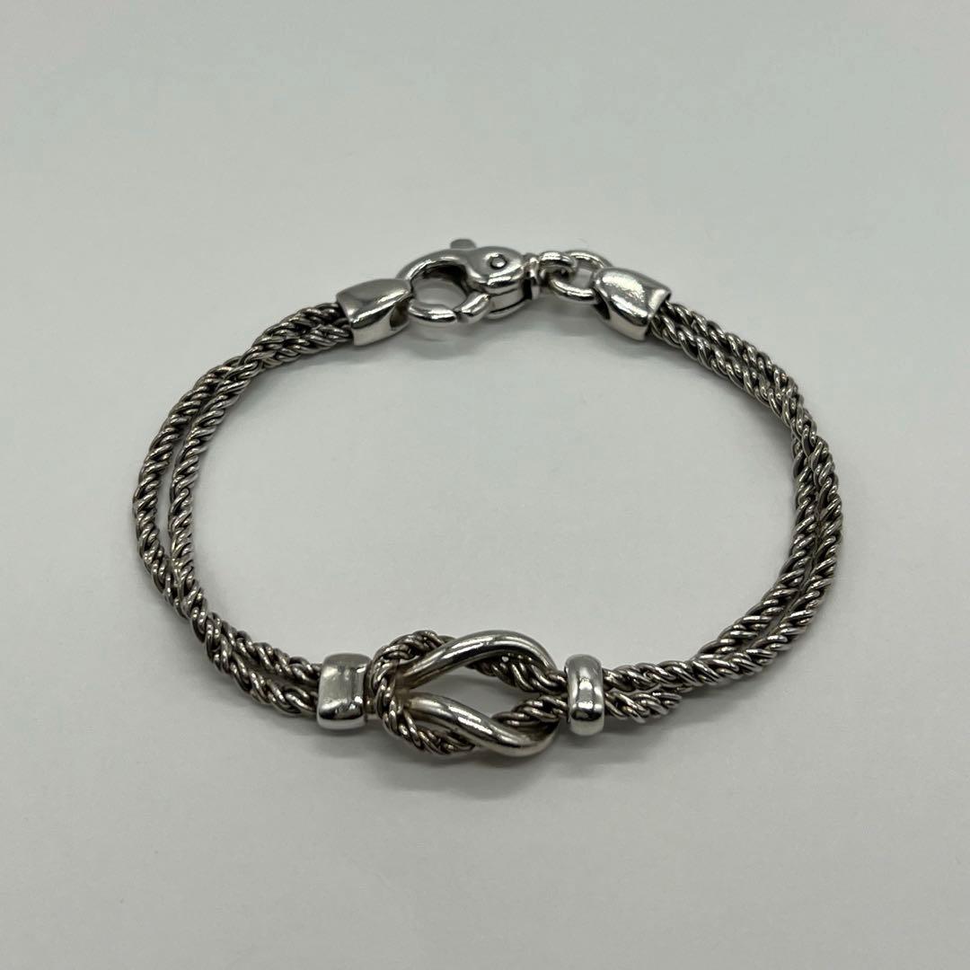 ティファニー TIFFANY ダブルロープセンターノット ブレスレットSV925