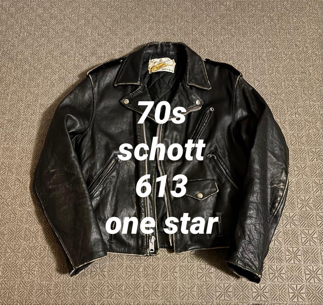 70s schott 牛タグ ワンスター 613 ライダース 42 ショット - メルカリ