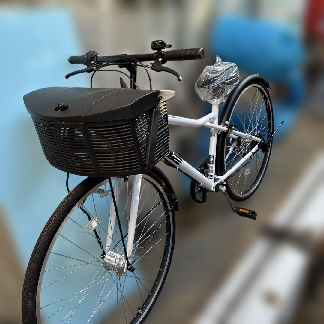‼️新品未使用品‼️Denver シティサイクル ホワイト 鍵付きバスケット付き6段 シティサイクル CT266 | 21テクノロジー ONLINE STORE