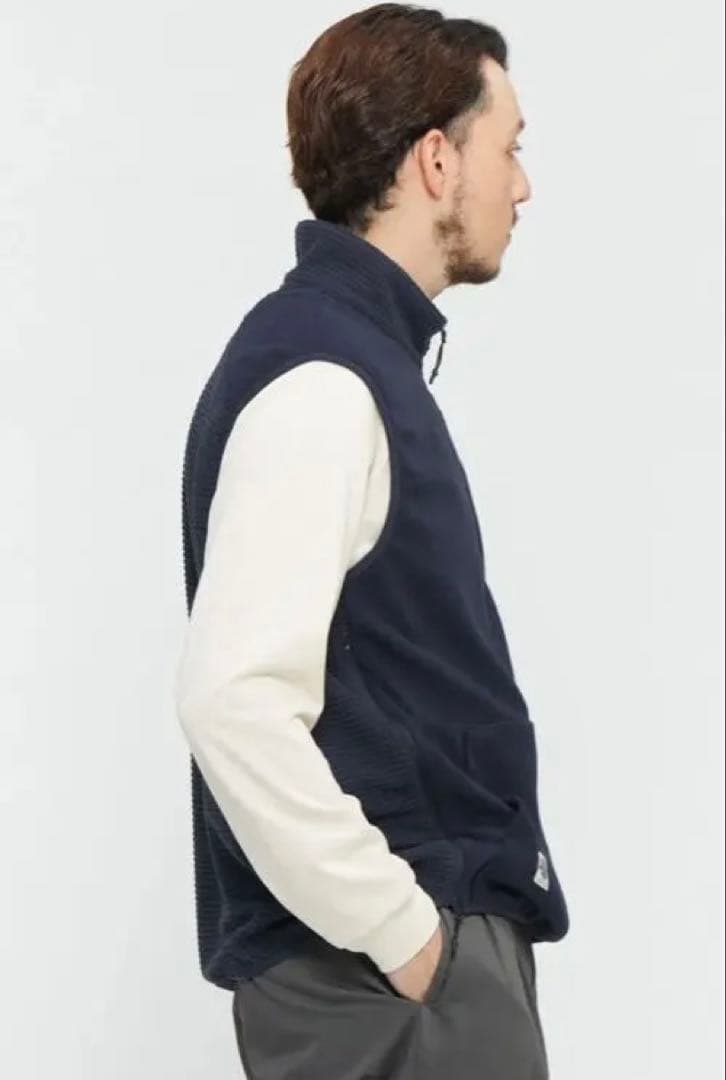 Munsingwear フリースベスト ネイビー USAロゴ - メルカリ