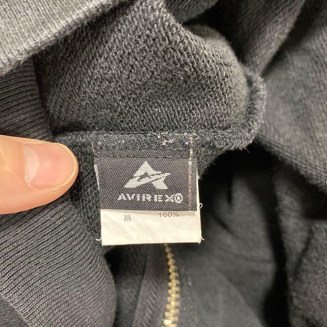 90's~ AVIREX ジップパーカー サーマル ブラック y2k 短丈 - メルカリ