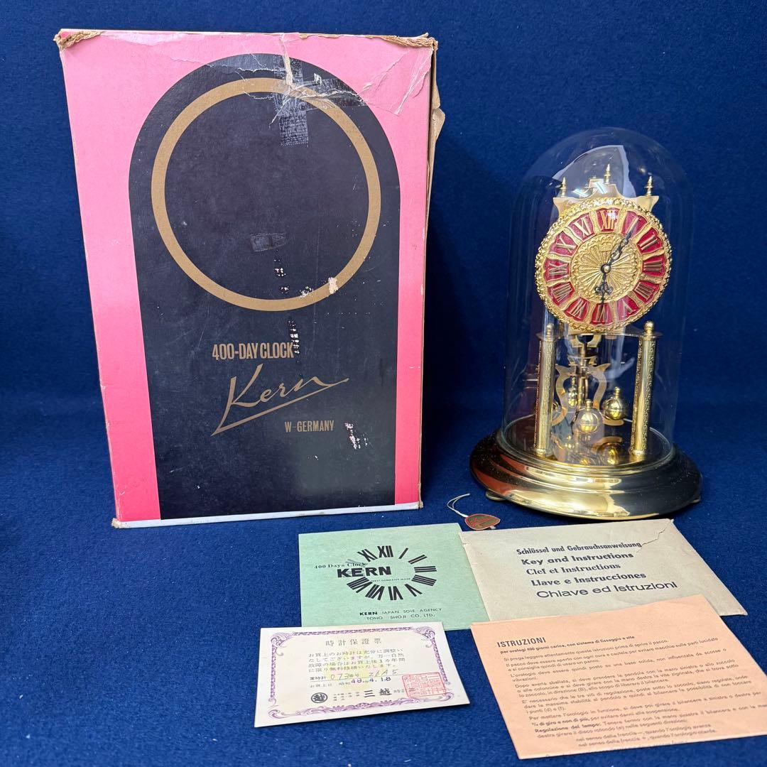 KERN ケルン 400日巻高級置時計 西ドイツ製 元箱付き W-GERMANY Yahoo!オークション -「400日時計」の落札相場・落札価格