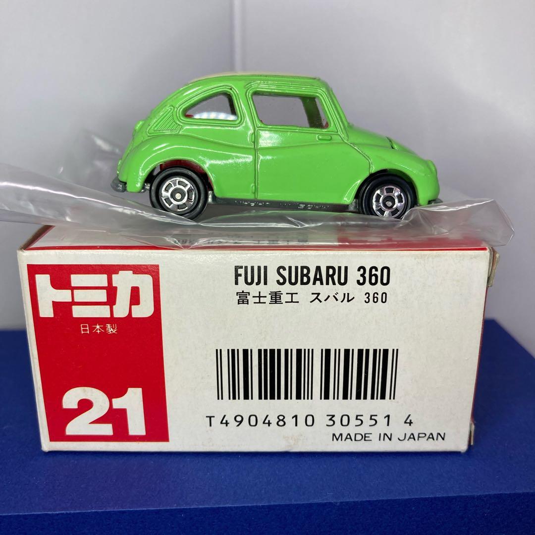 ☆絶版日本製トミカ☆富士重工 スバル 360 NO.21 緑 赤TOMY 美品