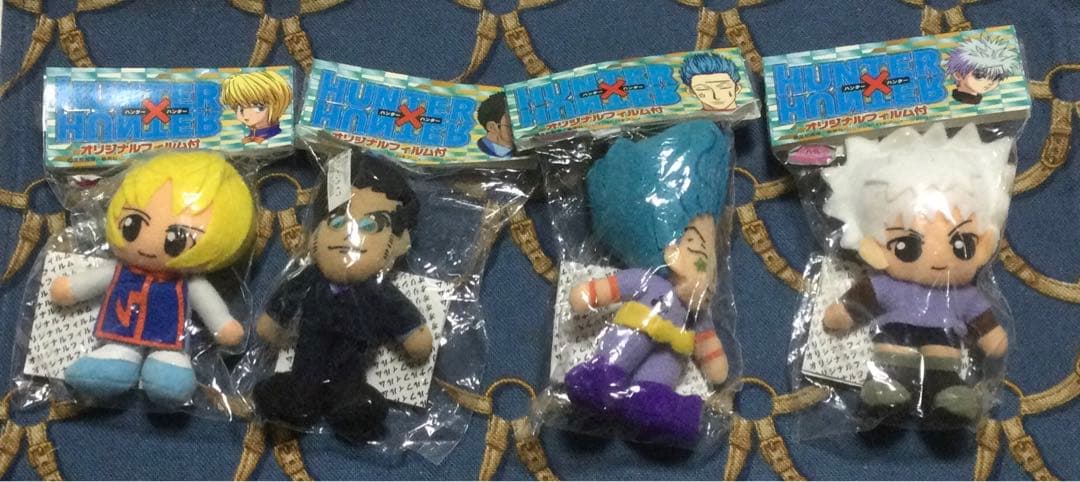 未開封 ハンターハンター　ぬいぐるみ マスコットキーホルダー 4種 フィルム付