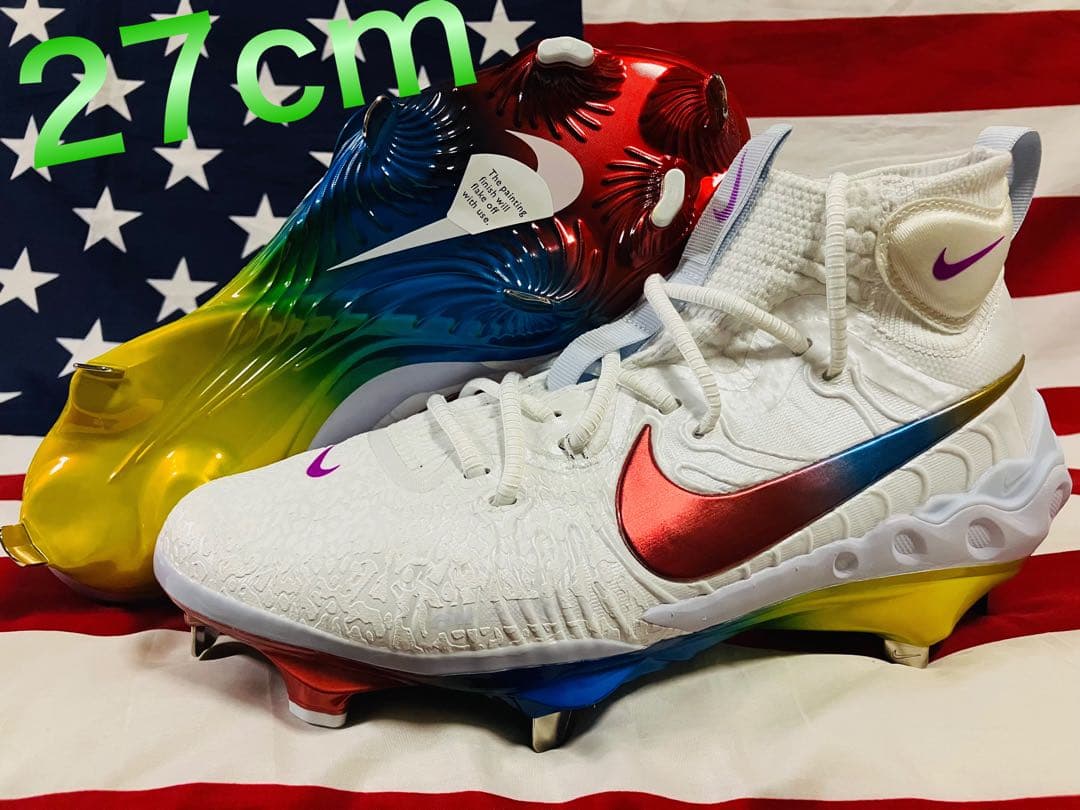 NIKE ALPHA HUARACHE NXT RAINBOW スパイク 野球 - メルカリ