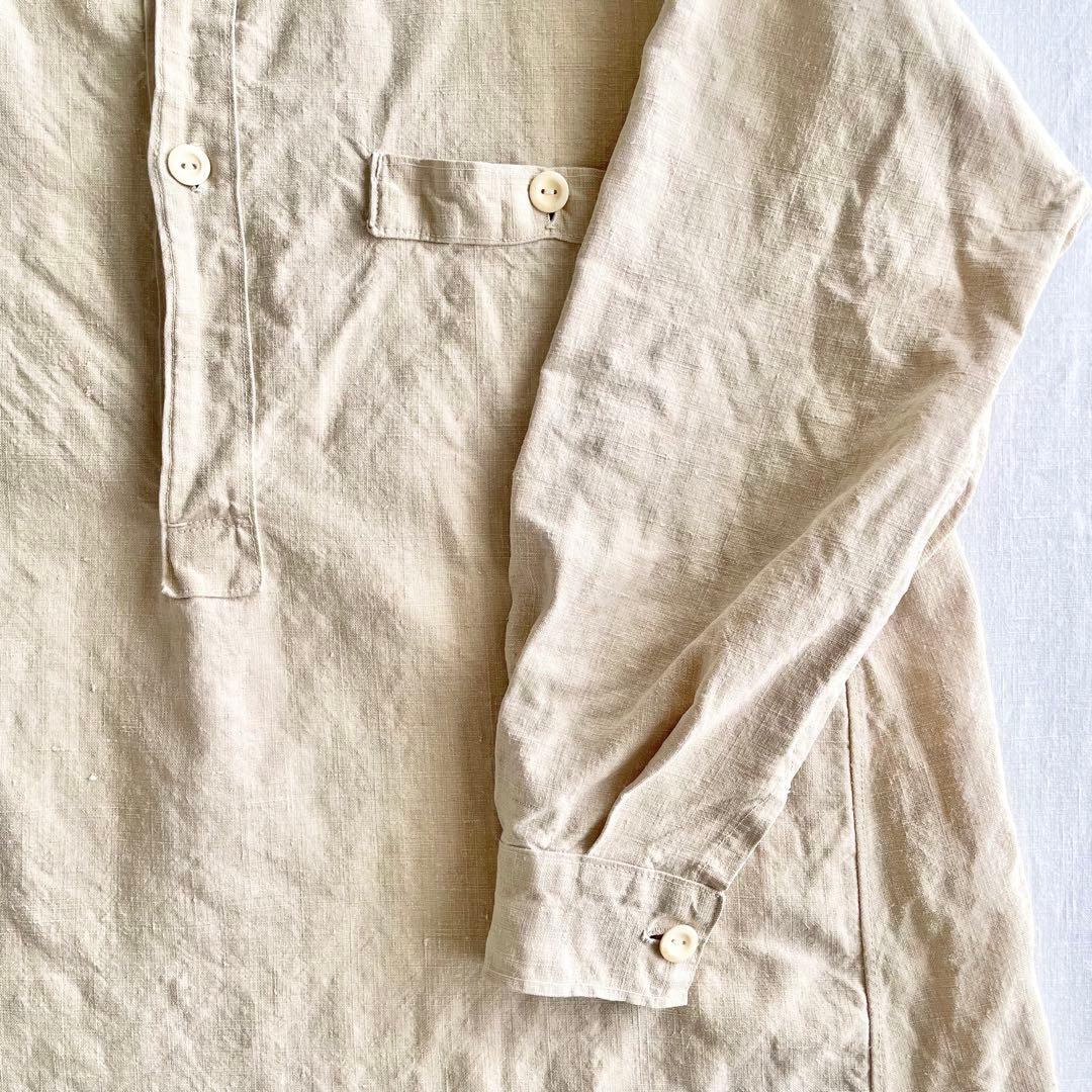 1900年代初期 フランス軍 リネン ボージョンスモック ワーク