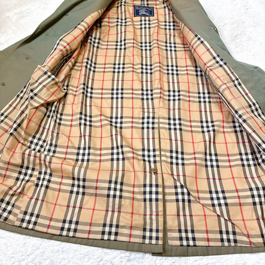 ヴィンテージ バーバリーズ ステンカラーコート 玉虫色 ノバチェック
