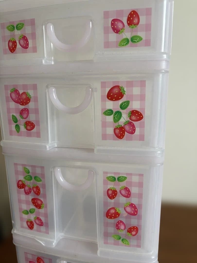 希少 1999年製 ハローキティ 4段チェスト いちご 平成レトロ サンリオ