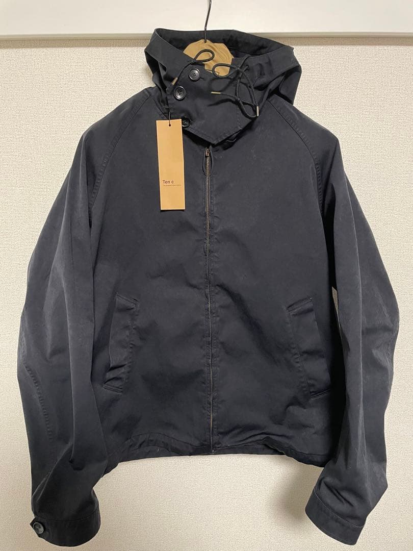 ten-c anorak dark navy 52 ハンガー付き Ten C 13oz OJJ Anorak Dark Navy | Water-Repellent Pullover Jacket