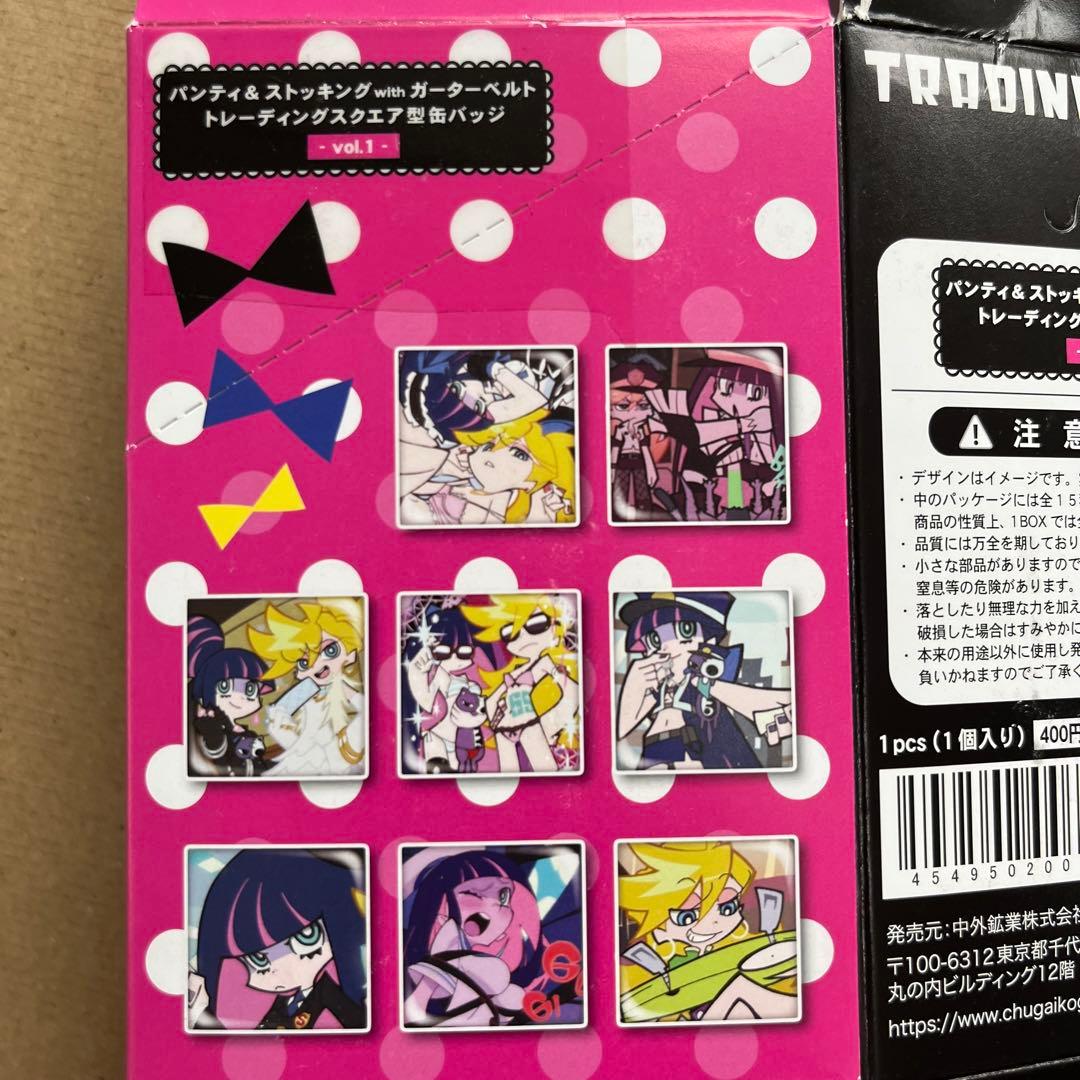 パンティ&ストッキングwithガーターベルト　スクエア型缶バッジ　缶バッジ