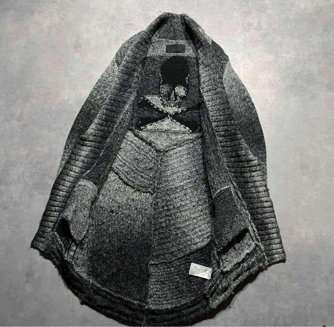 “Roen” skull knit long cardigan gown y2k