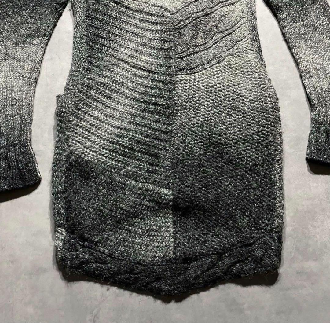 “Roen” skull knit long cardigan gown y2k