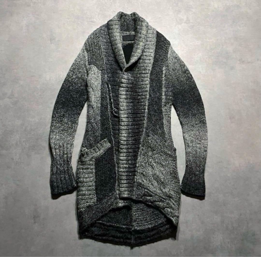 “Roen” skull knit long cardigan gown y2k