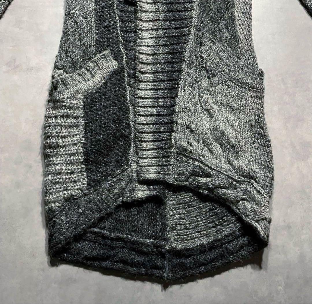 “Roen” skull knit long cardigan gown y2k