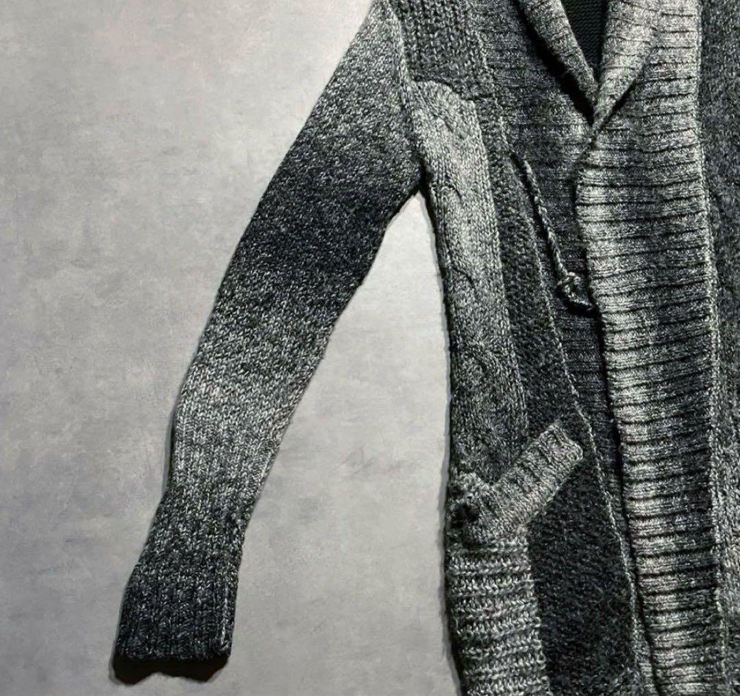 “Roen” skull knit long cardigan gown y2k