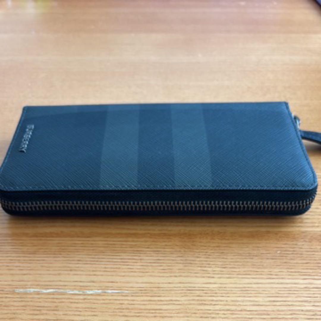 小物 Burberry Check Zip Wallet \"Charcoal\"