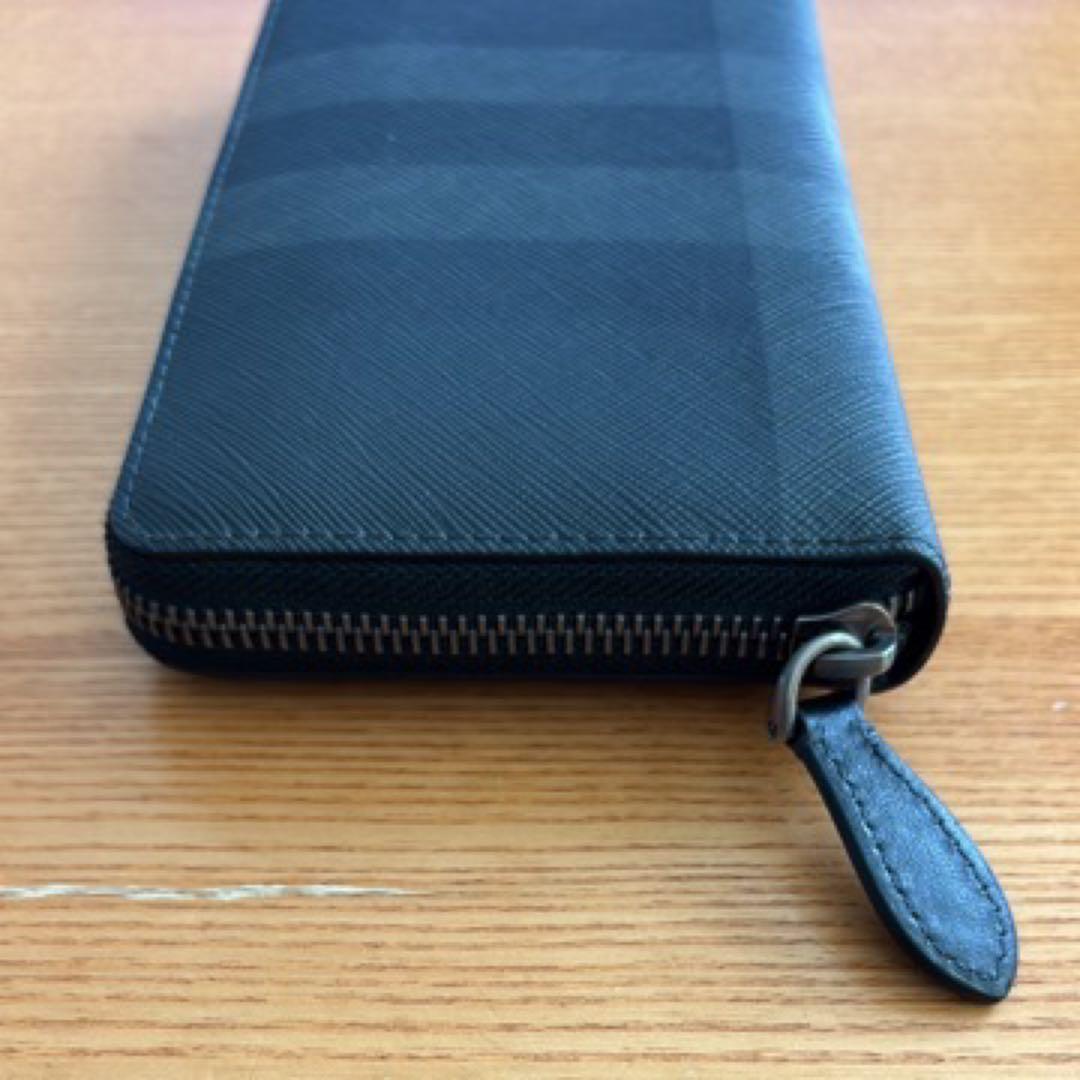 小物 Burberry Check Zip Wallet \"Charcoal\"