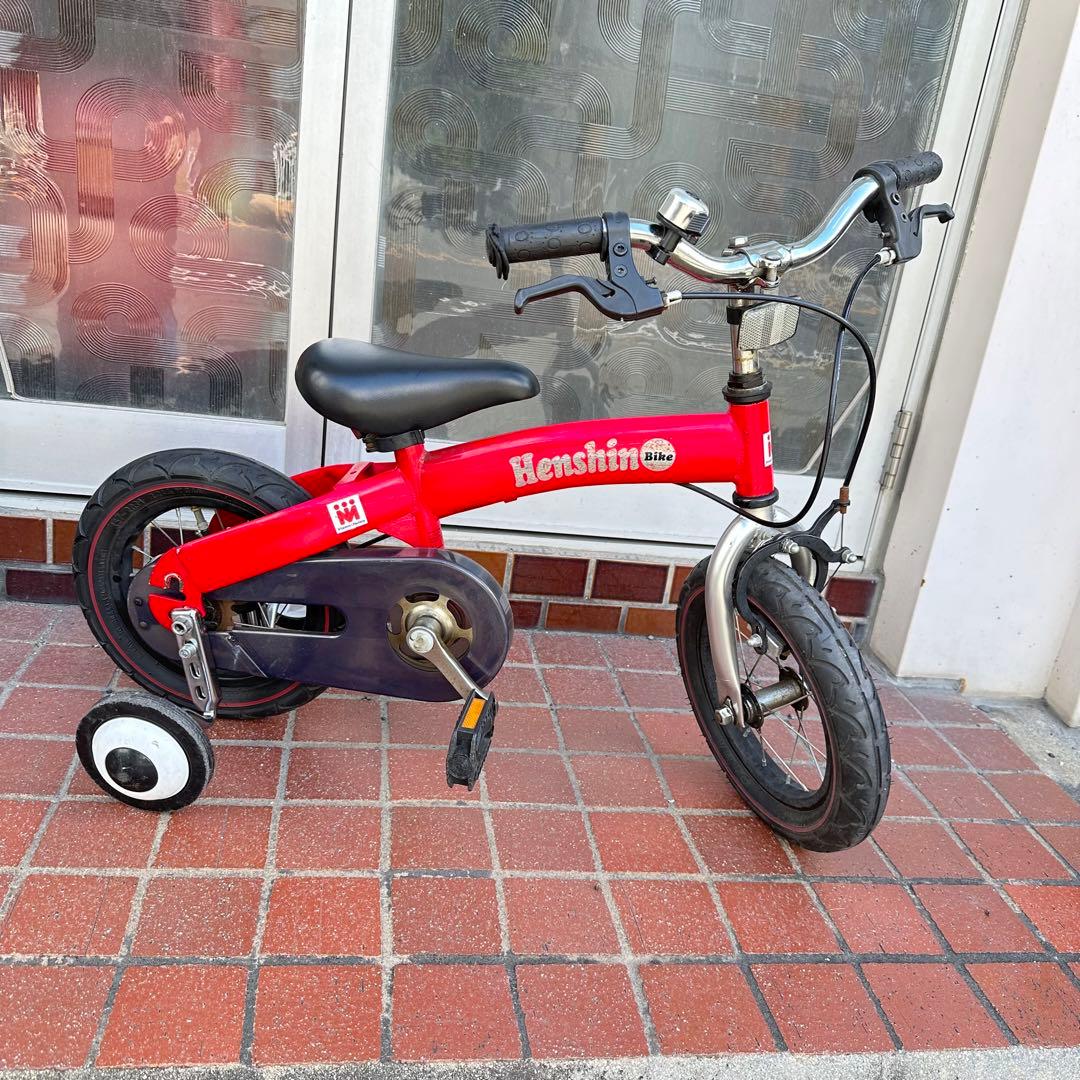 へんしん バイク ピンク 補助輪あり - メルカリ