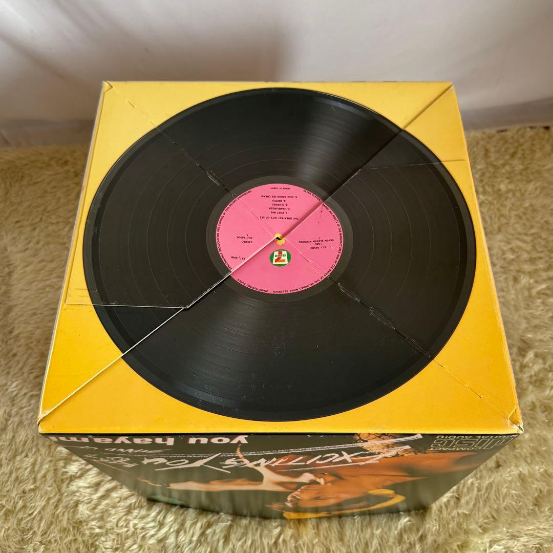 セブンイレブン　厚紙　岡田有希子　早見優　昭和アイドル　レコード　当時物　ポップ