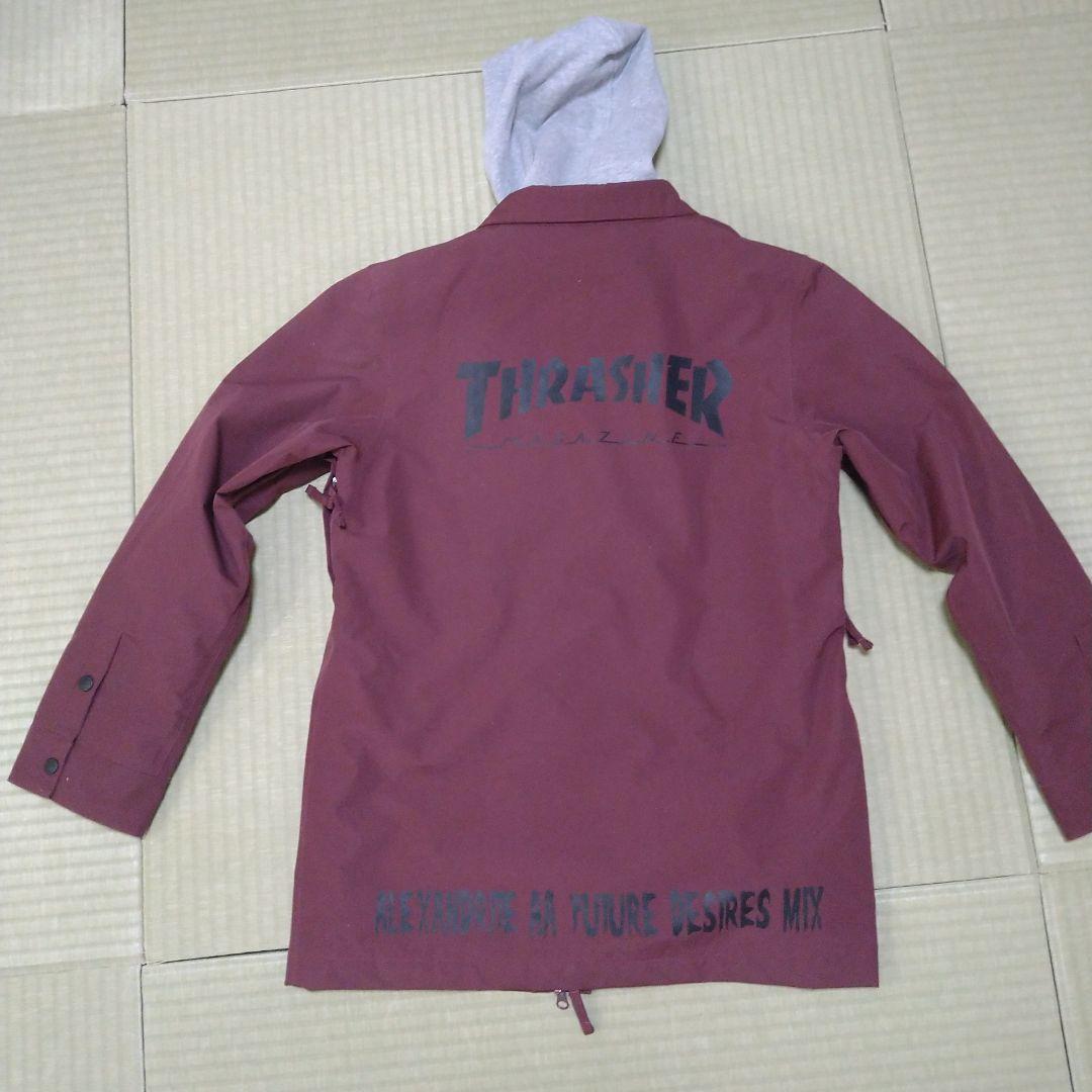 AA THRASHER フード付きジャケット バーガンディ - メルカリ