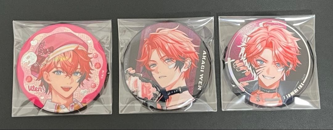 にじさんじ 赤城ウェン ぎゃうるふ 缶バッジ 3個セット - メルカリ