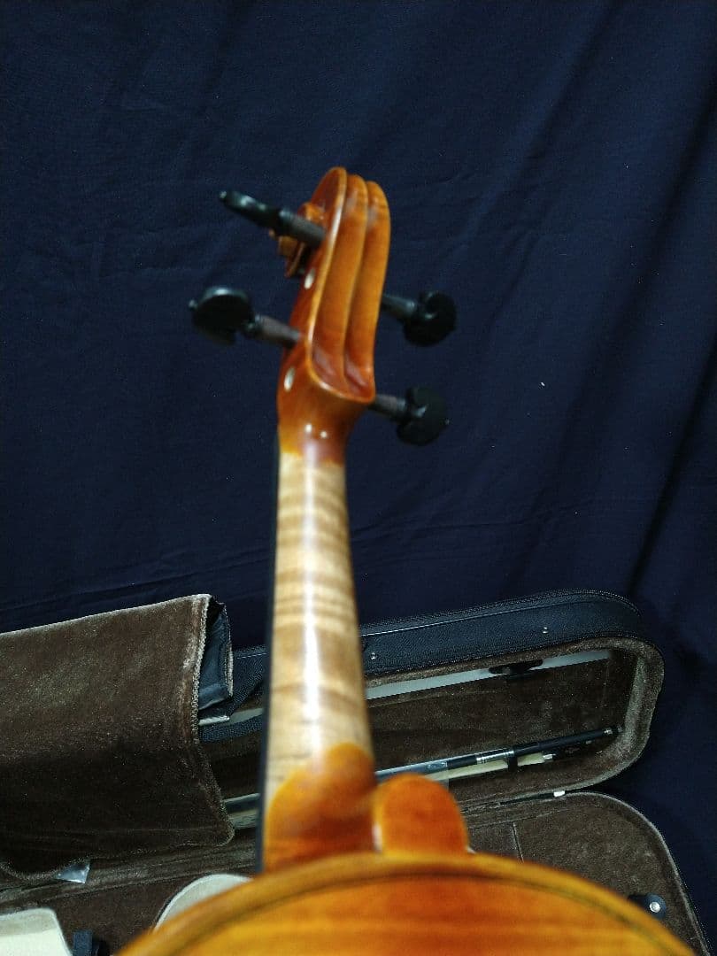 新品 オイルニス バイオリン 1ピース最高美しいトラ目メープルバック