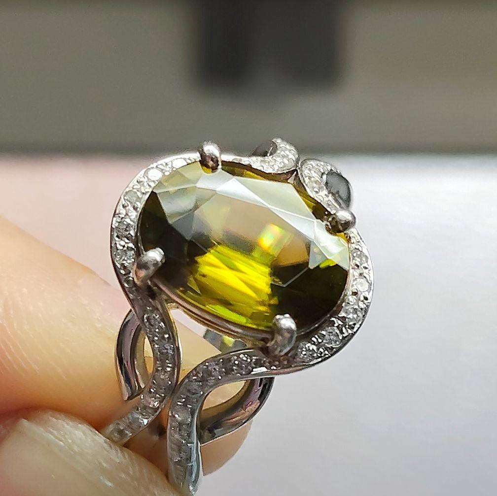 スフェーン3.25ctダイヤpt900リング12.5号 楽天市場】スフェーン 3.24ct リング 12号 PT900 プラチナ 指輪