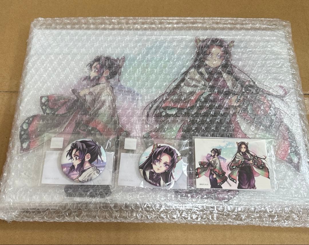 鬼滅の刃 C106 「繋ぐ」「しのぶとカナエ」 A賞 ビッグアクリルスタンド　他 鬼滅の刃 C106 繋ぐ 描き下ろしイラストWEBSHOPくじ しのぶとカナエ A