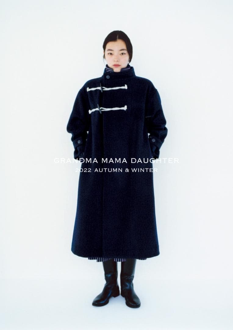 グランマママドーター F スタンドカラーダッフルコート メルトンコート