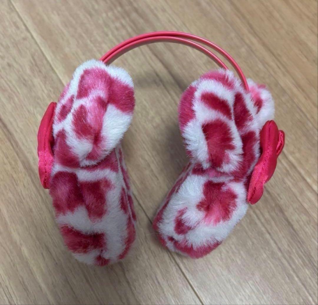 ディズニー ミニー 耳あて ヒョウ柄 イヤーマフ カチューシャ 耳当て