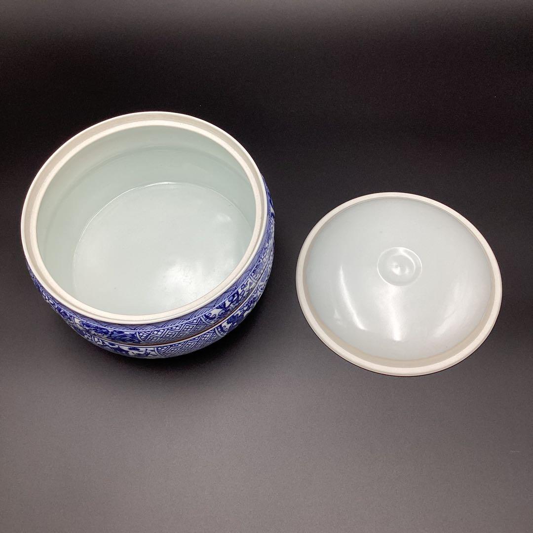 平水指　染付　祥瑞　西村徳泉作　新品　桐箱入