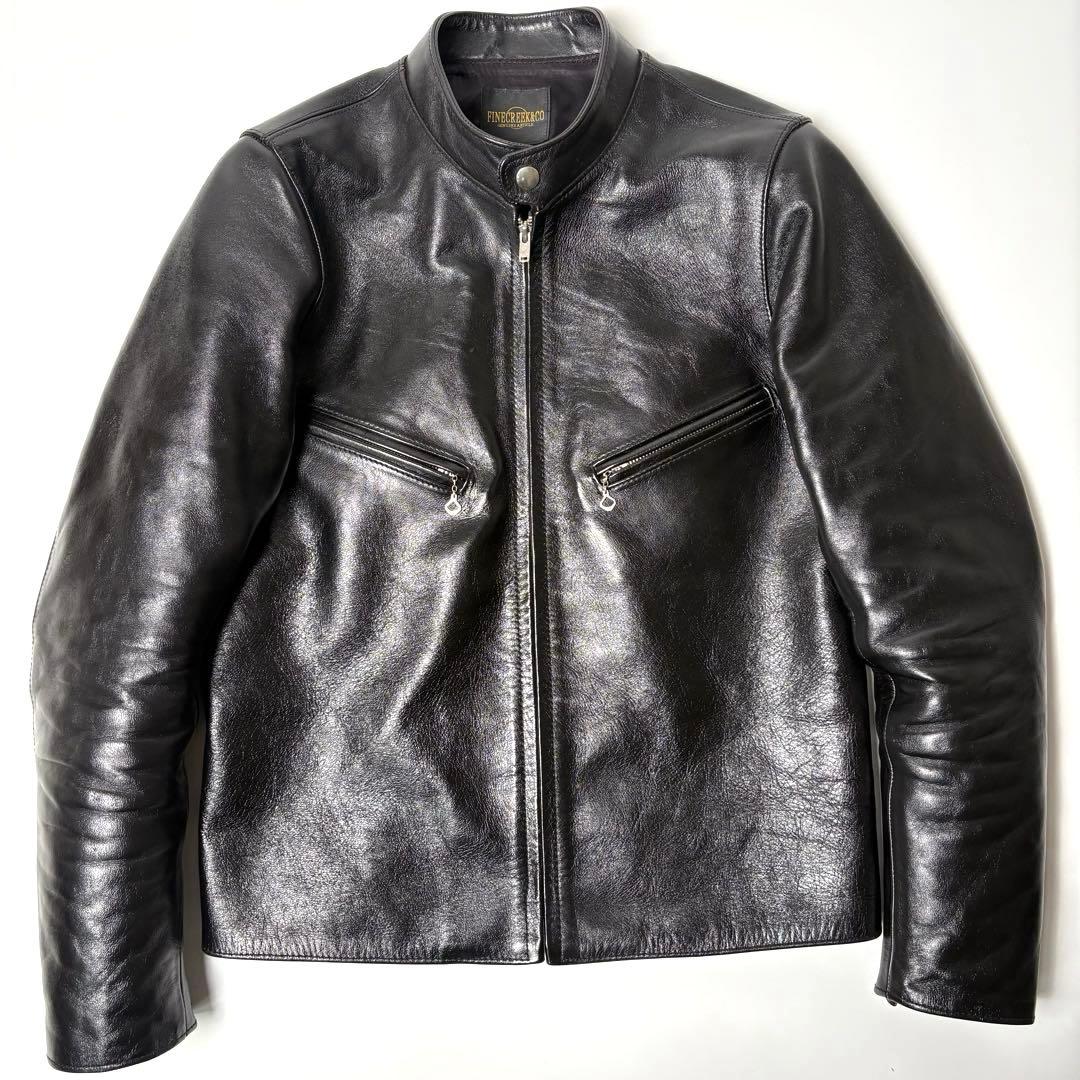 【日本製】ファインクリークレザーズ レザージャケット 黒 38 馬革 生産が追い付かない」 馬革だけを用いて東京で作られるレザー