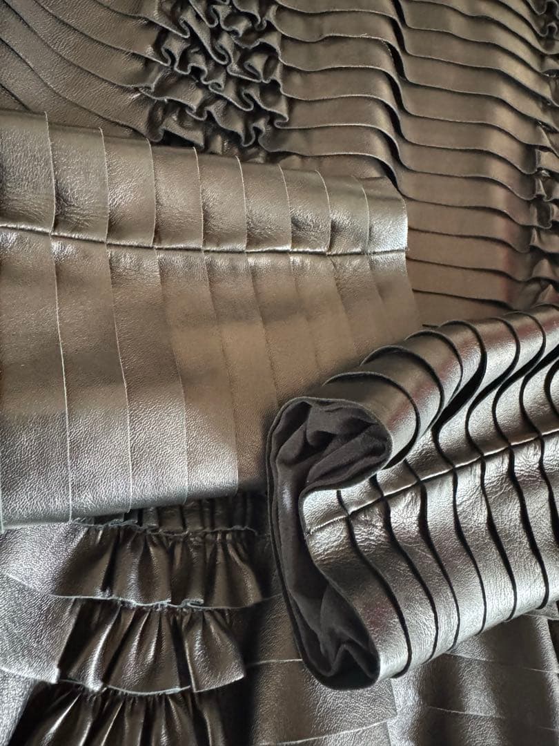 美品】GUCCI グッチ フリルレザー ジャケット 38