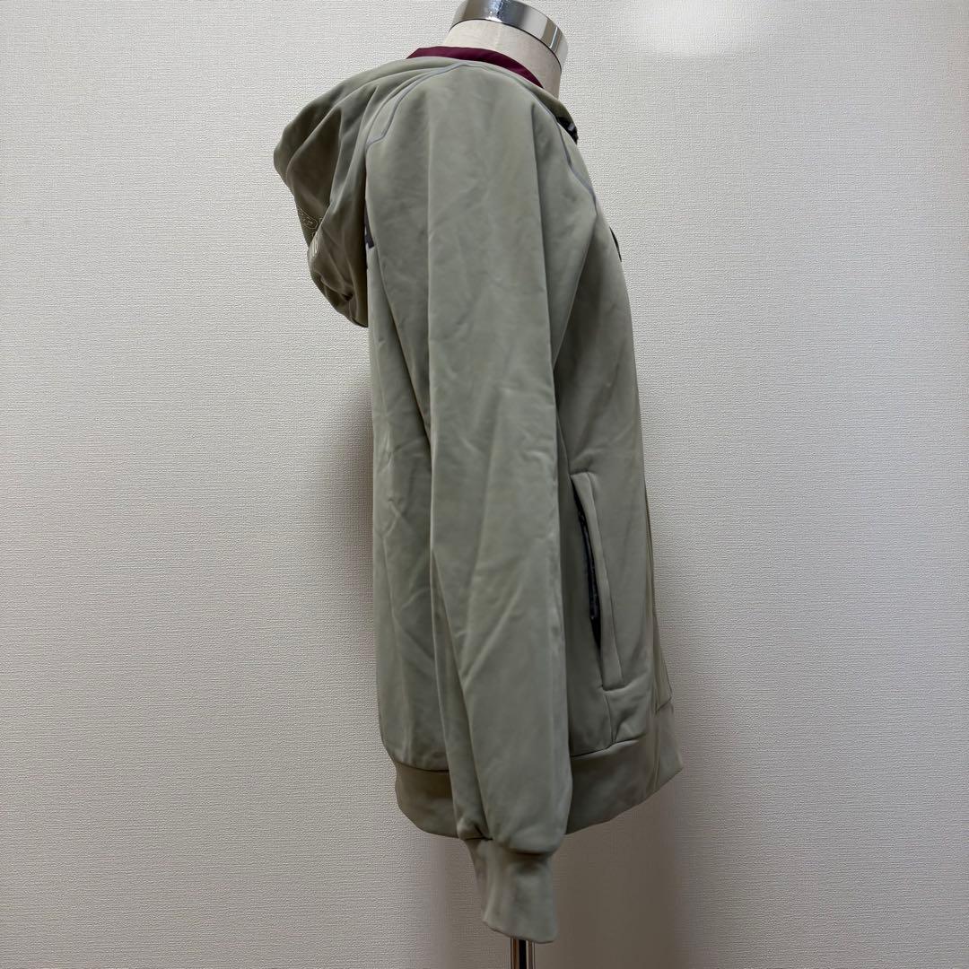 マークアンドロナ ジップパーカー スカル ストレッチ グリーン系