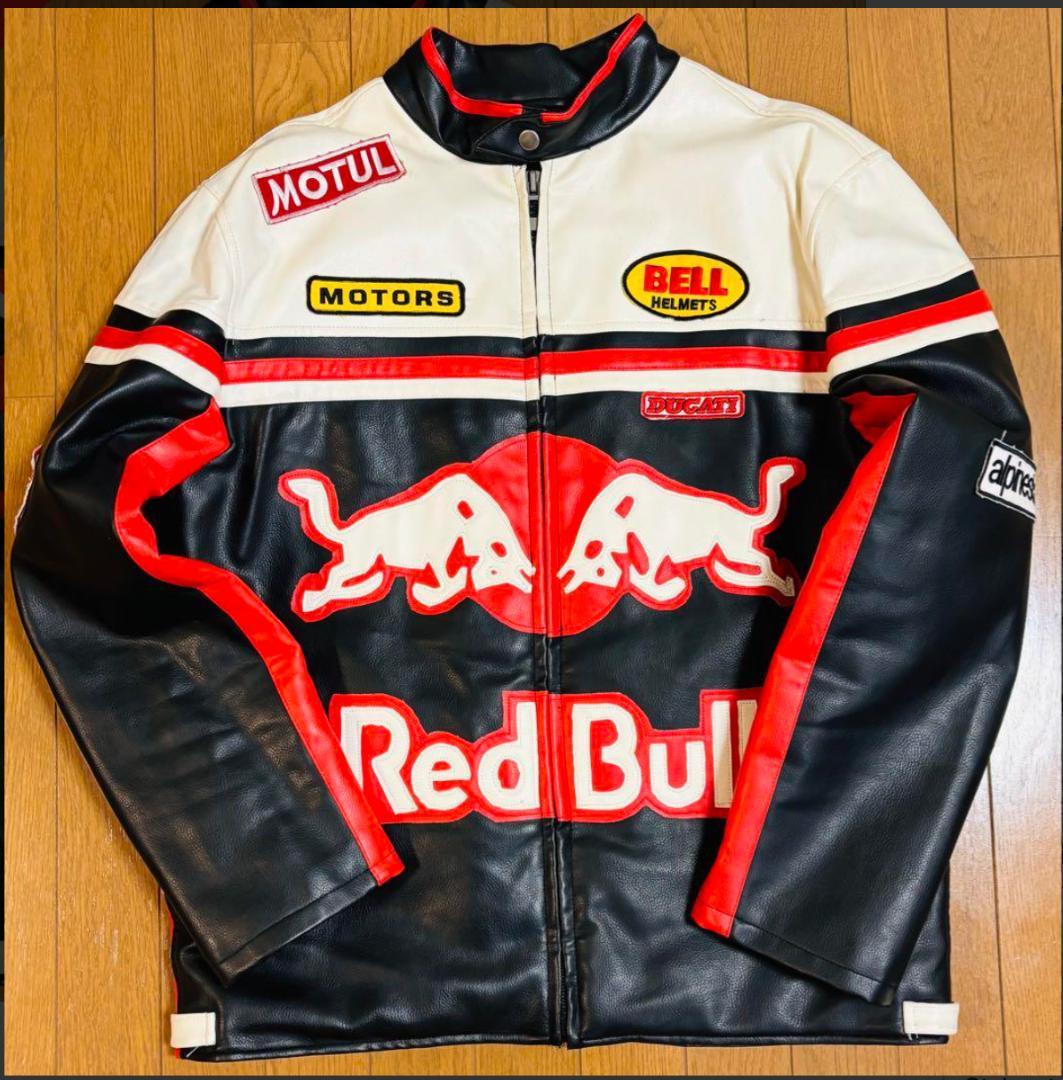 RedBull レーシング レザージャケット ☘️ライダース - メルカリ