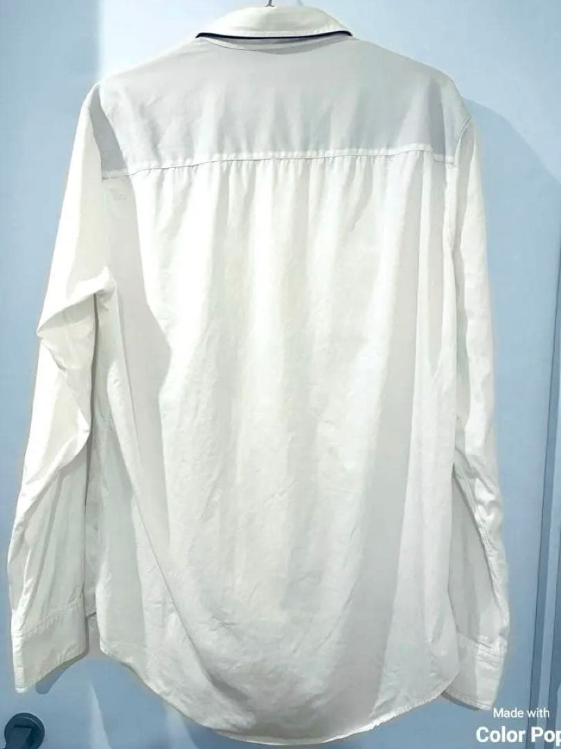 ヨウジヤマモト プールオム 長袖シャツ L 襟裏黒 オキシ洗浄済み 美品