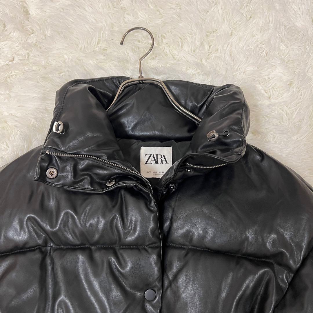 専用 【良品】ザラ フェイクレザー ダウンジャケット 合成皮革