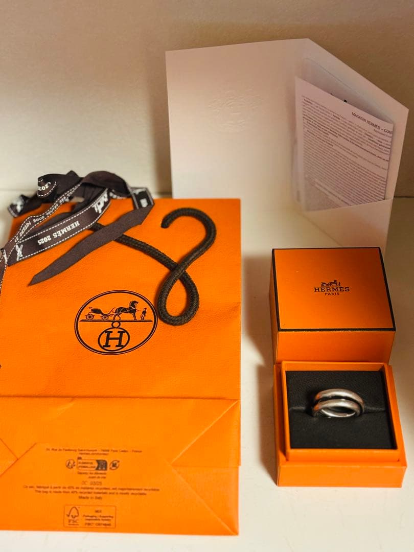【美品】Hermes ヴェルティージュ エルメス リング 58号 楽天市場】HERMES エルメス リング ヴェルティージュ Vertige Ring