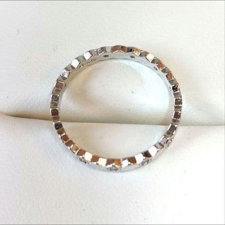 2421高級 sona ダイヤモンド フルエタニティ リング シルバー ハニカム