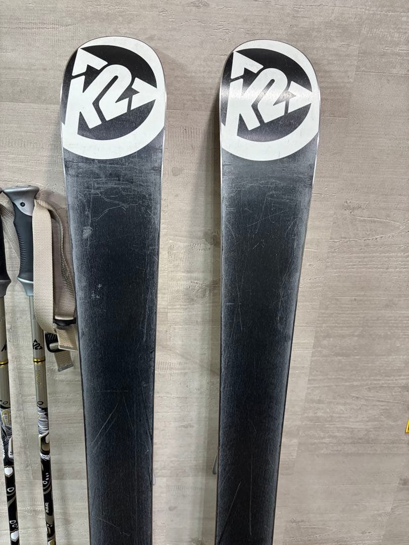 希少K2 ショートスキーMINENEMY スキーセット 約125cm ケース付き