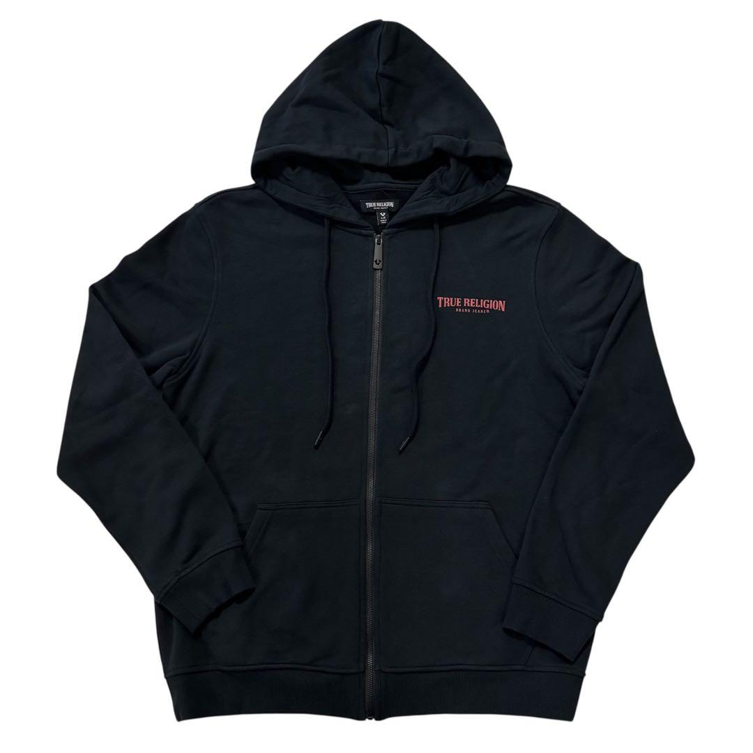 TRUERELIGION トゥルーレリジョン ジップパーカー ブラック Lサイズ