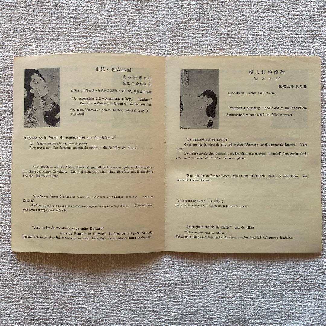 浮世絵　喜多川歌麿 6枚　木版画　複製　骨董品　アンティーク 観光客お土産