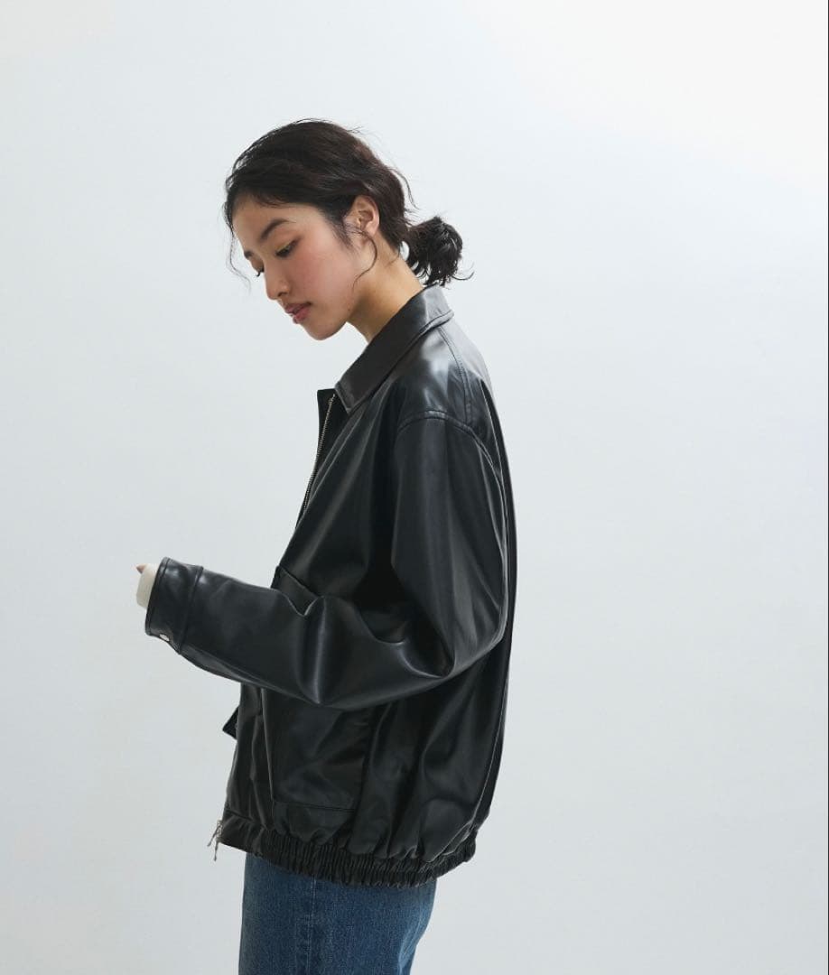 アダムエロペ シンセティックレザーブルゾン - メルカリ