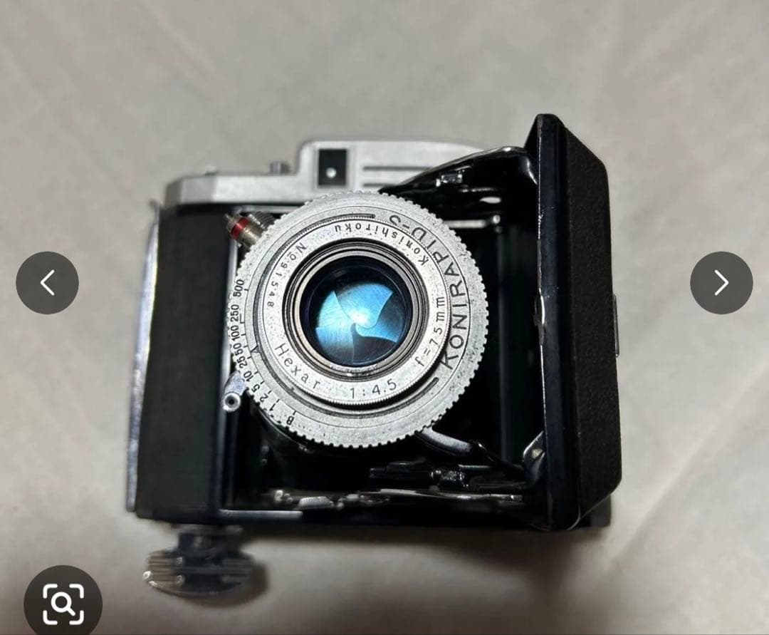 コニカ（Konica）のPearl III（パールIII）蛇腹カメラ アンティー