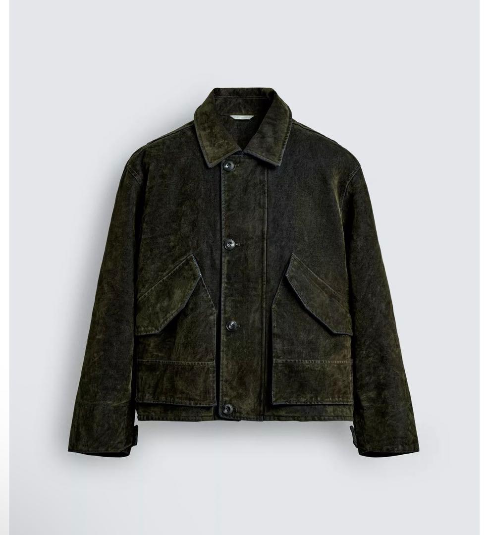 ZARA ベロアツイルジャケット S - メルカリ